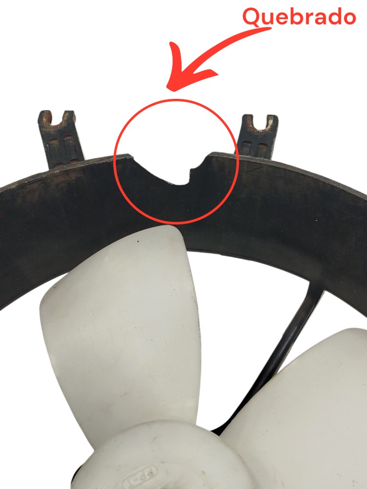 Defletor Ventoinha Radiador Honda Civic 1998 A 2000 Detalhe 2