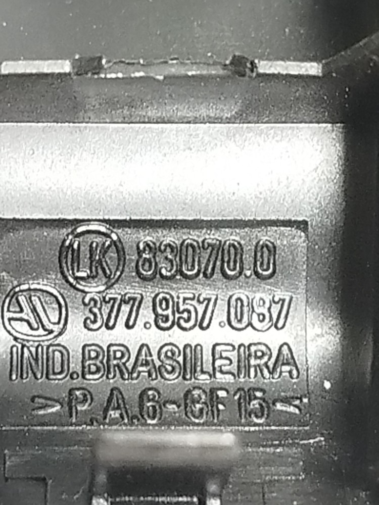 Botão Falso Painel Volkswagen Gol 1000 1995 377957087 B 2