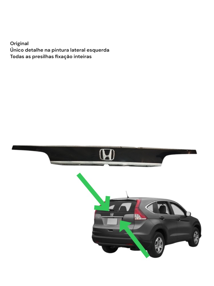 Moldura Friso Tampa Traseira Honda Crv 2012 A 2014 74890t0g Preto 1