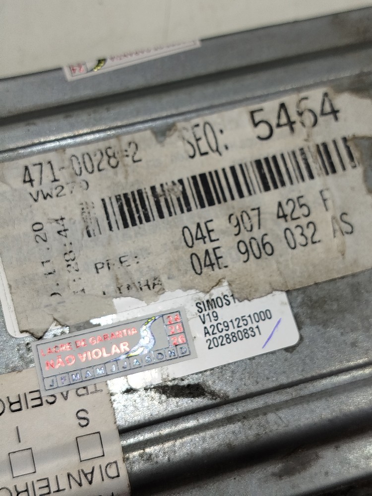 Módulo Injeção Polo 1.6 2021 A2c91251000 2