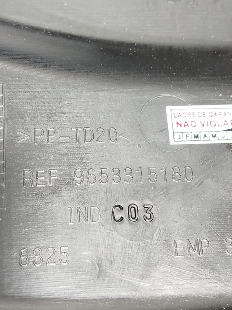 Tampa Caixa Fusíveis Peugeot 307 1.6 2008 9653315180 3