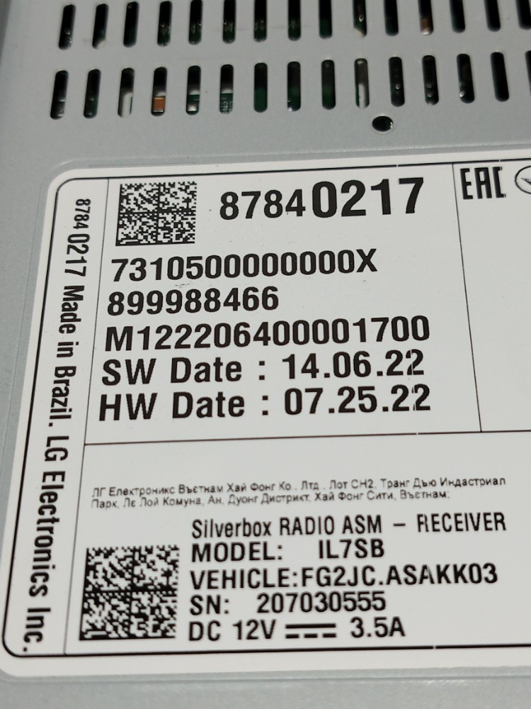 Módulo Radio Multimídia Gm Tracker 2023 899988466 Preto 2