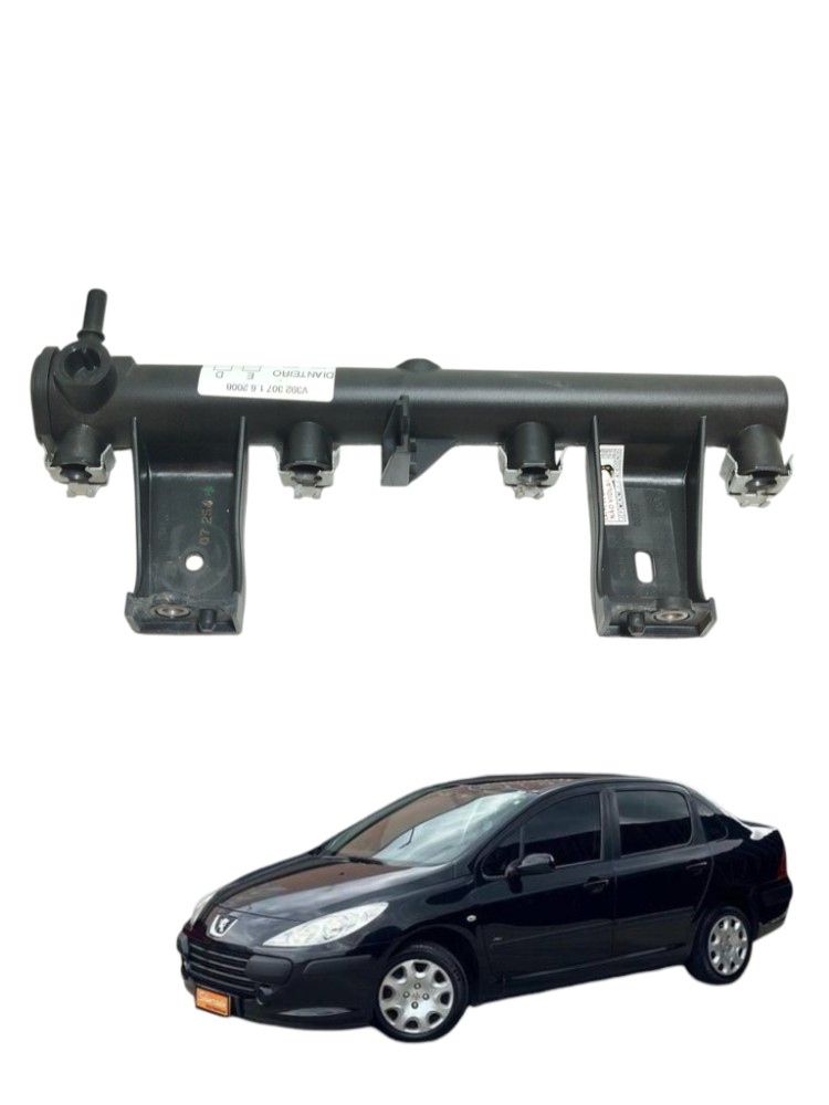 Flauta Dos Bicos Injetores Combust Peugeot 307 1.6 Original 1
