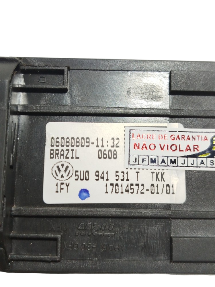 Botão Comando Chave Luz Farol Vw Gol Saveiro 2018 5U0941531T 2