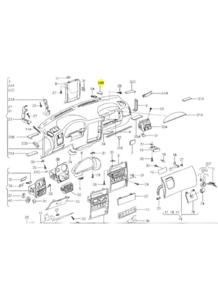 Tampa Parafuso Painel Volkswagen Gol Cht 1995 377857920 Preto 2