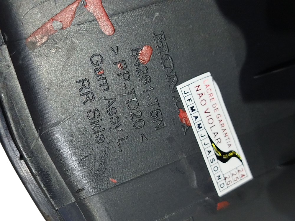 Coluna Traseira Pé Porta Esquerda Honda Fit 2015 4