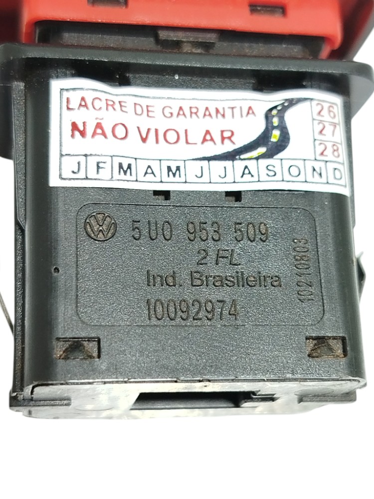Botão Pisca Alerta Painel Gol Voyage 67 Original 5U0953509 2