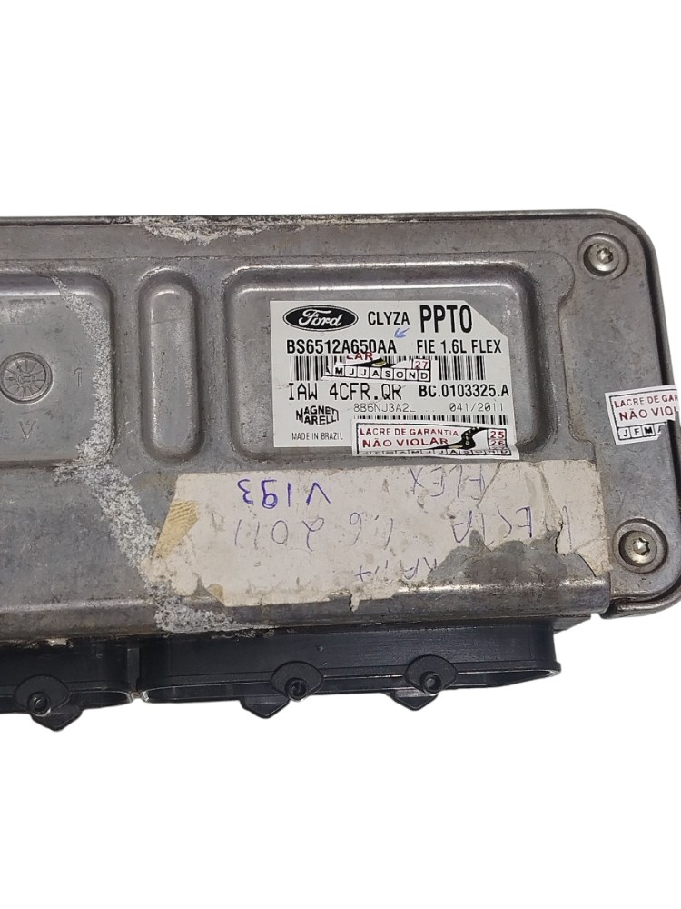 Módulo Injeção Ford Fiesta 1.6 2011 Flex  BS6512A650AA 3