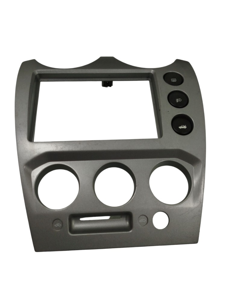 Moldura Painel Central Ford Fiesta 2007 A 2014 Cinza 1