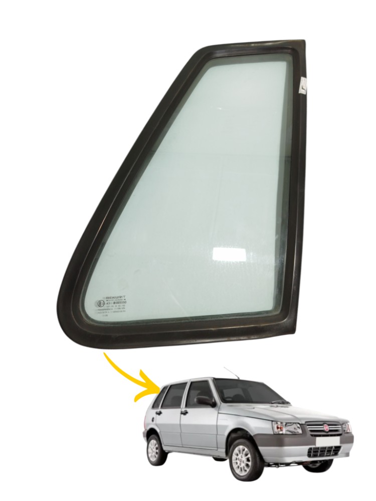 Vidro Fixo Traseiro Direito Passageiro Fiat Uno 2010 4 Porta