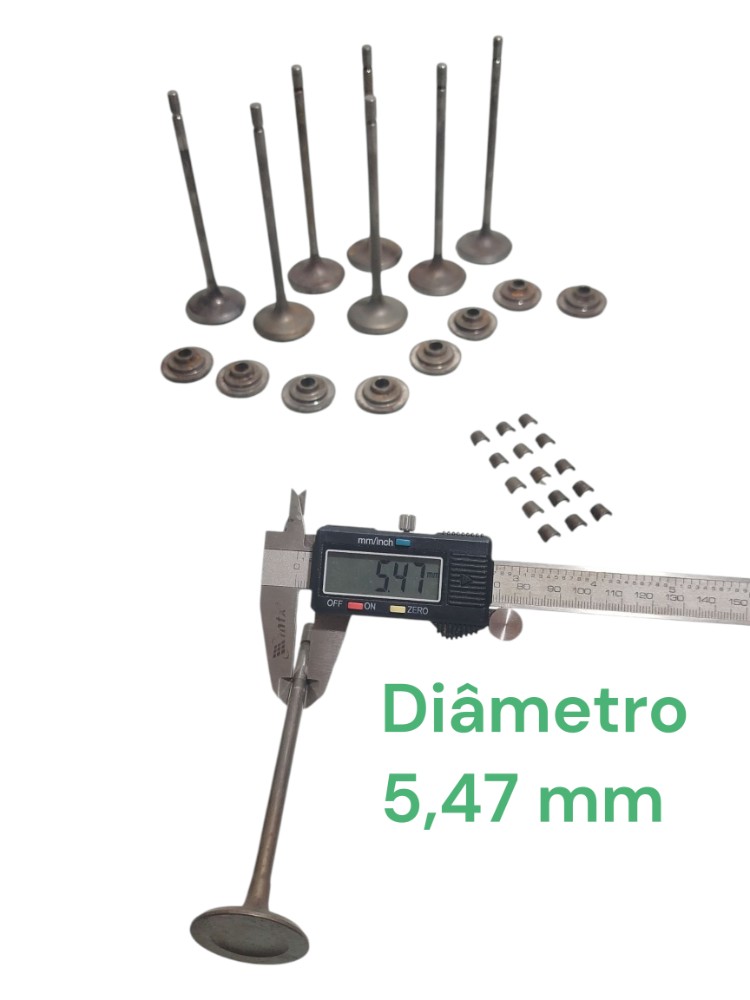 Jogo Valvulas Escape Chapéu Hillux Sw4 3.0 Diesel 2009 2