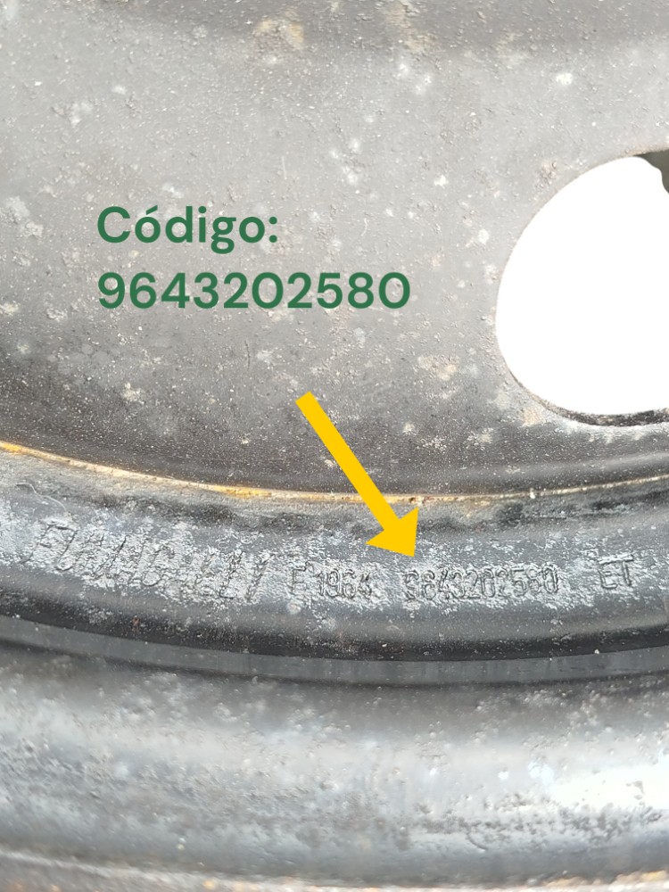 Roda Aro 15 Ferro Peugeot 307 C4 2008 Preto 2