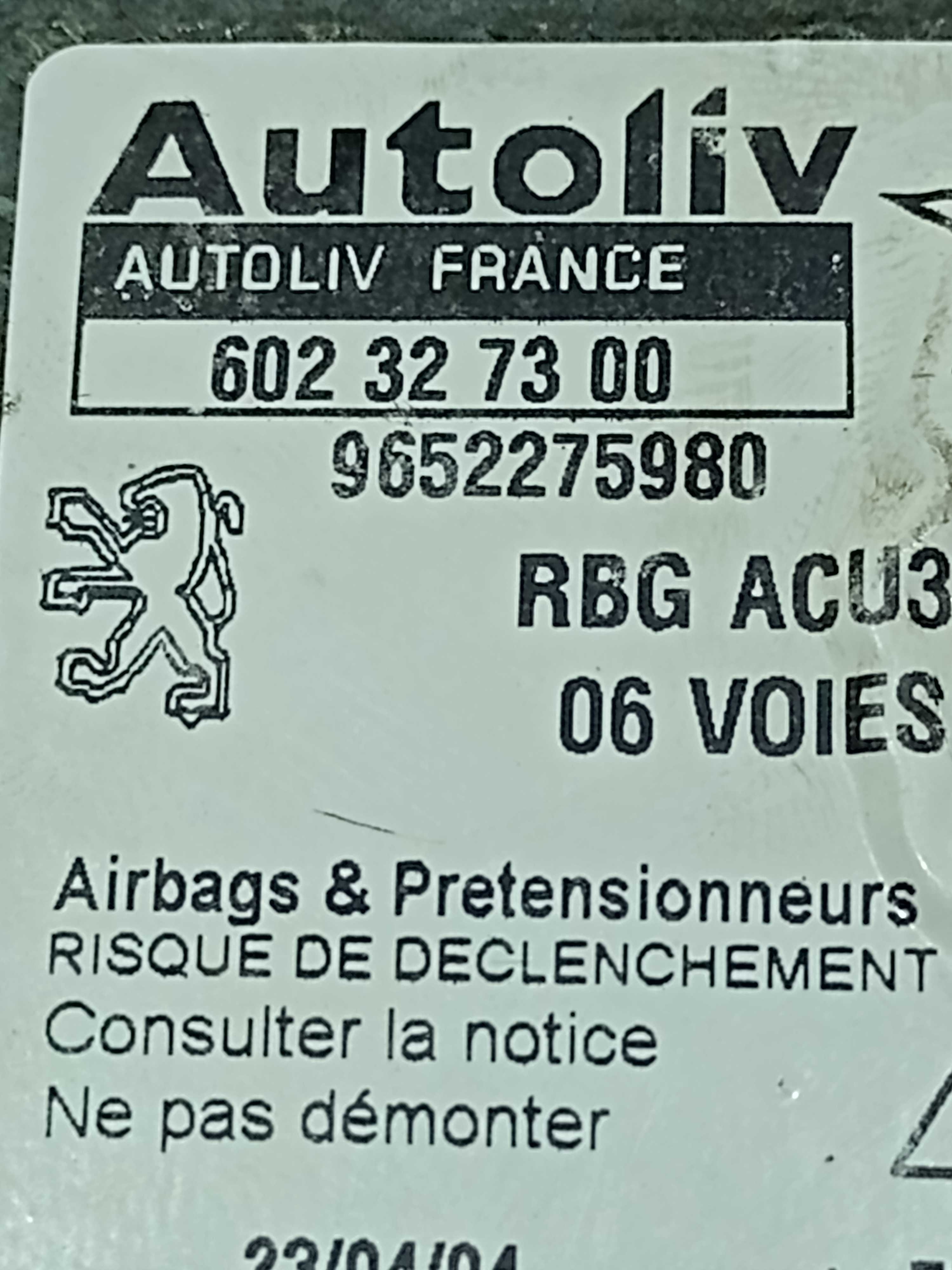 Modulo Central Air Bag Peugeot 206 1.4 2004 4