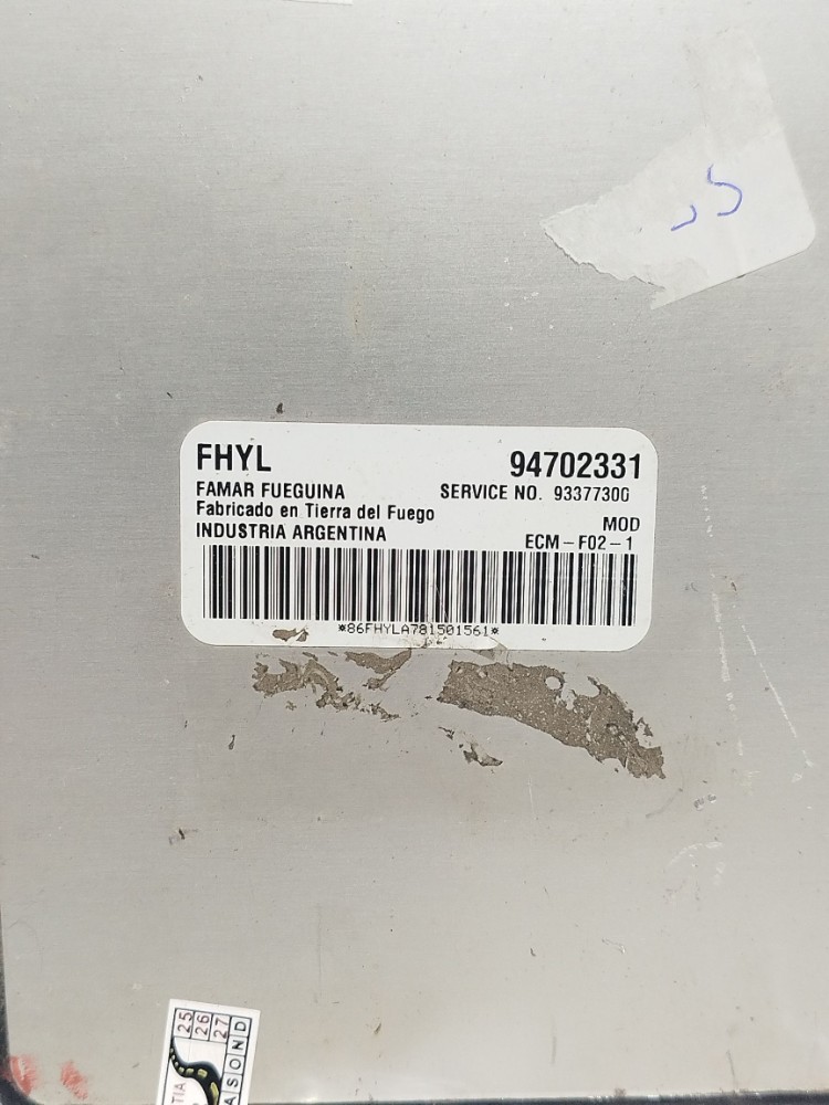 Modulo Injeção Eletrônica Gm Celta 1.0 2007 Flex 94702331 5