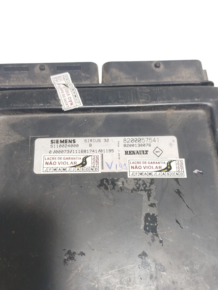 Módulo Injeção Renault Clio 1.0 8v 2000 Gasol 82000575541 3