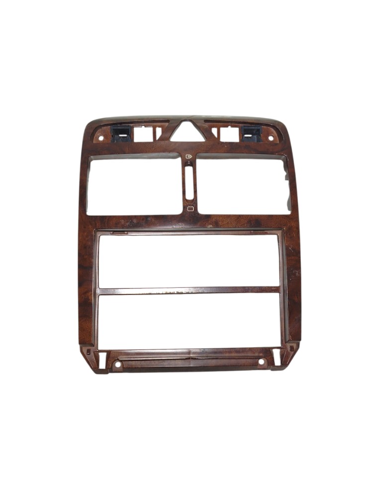 Moldura Painel Central Ar Rádio Peugeot 307 Madeira Orig Det 5