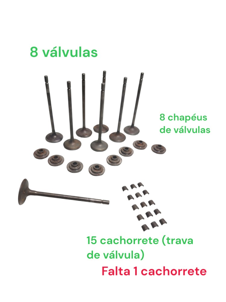 Jogo Valvulas Escape Chapéu Hillux Sw4 3.0 Diesel 2009 1