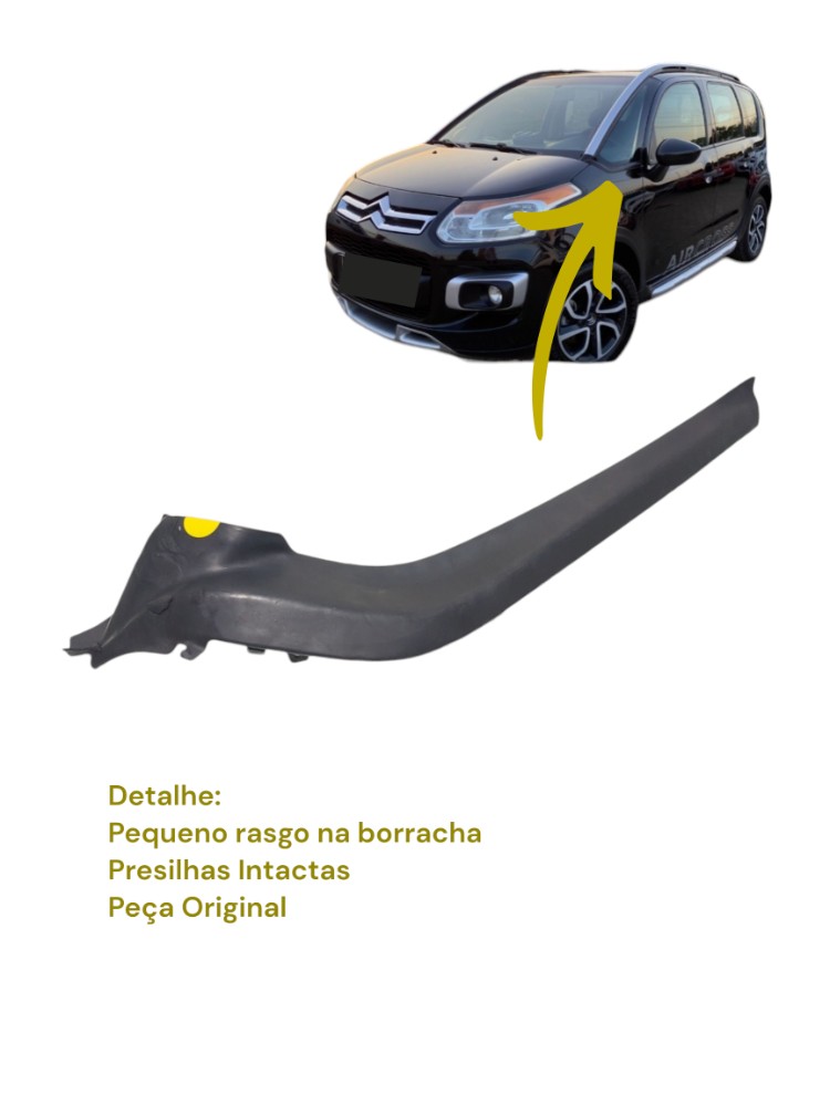 Acabamento Paralama Churrasqueira Esq Aircross 9688266580 Preto