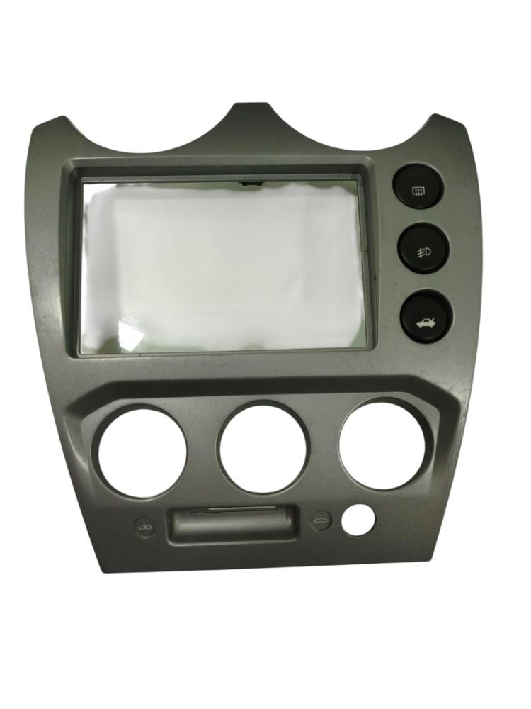 Moldura Painel Central Ford Fiesta 2007 A 2014 Cinza 4