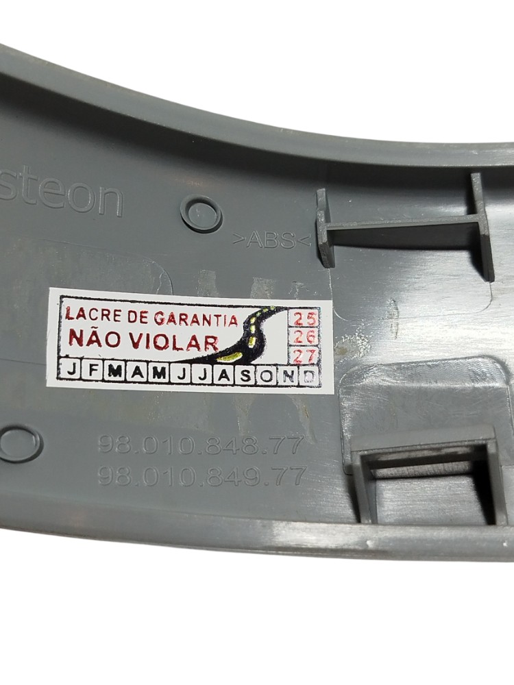 Moldura Puxador Interno Tras Esq Peugeot 208 2013 9801084877 Cinza 2