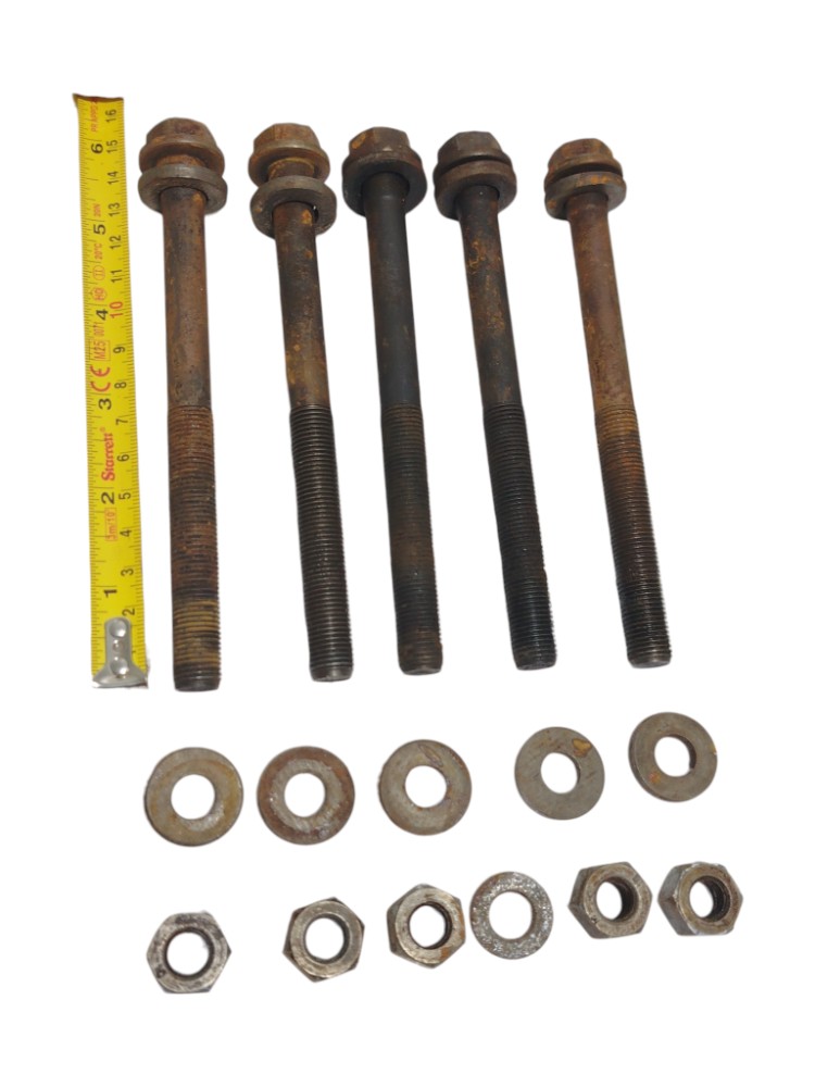 Parafusos Porcas Cabeçote Motor Fiat Palio 1.0 Fiasa 1999 Marrom enferrujado 4