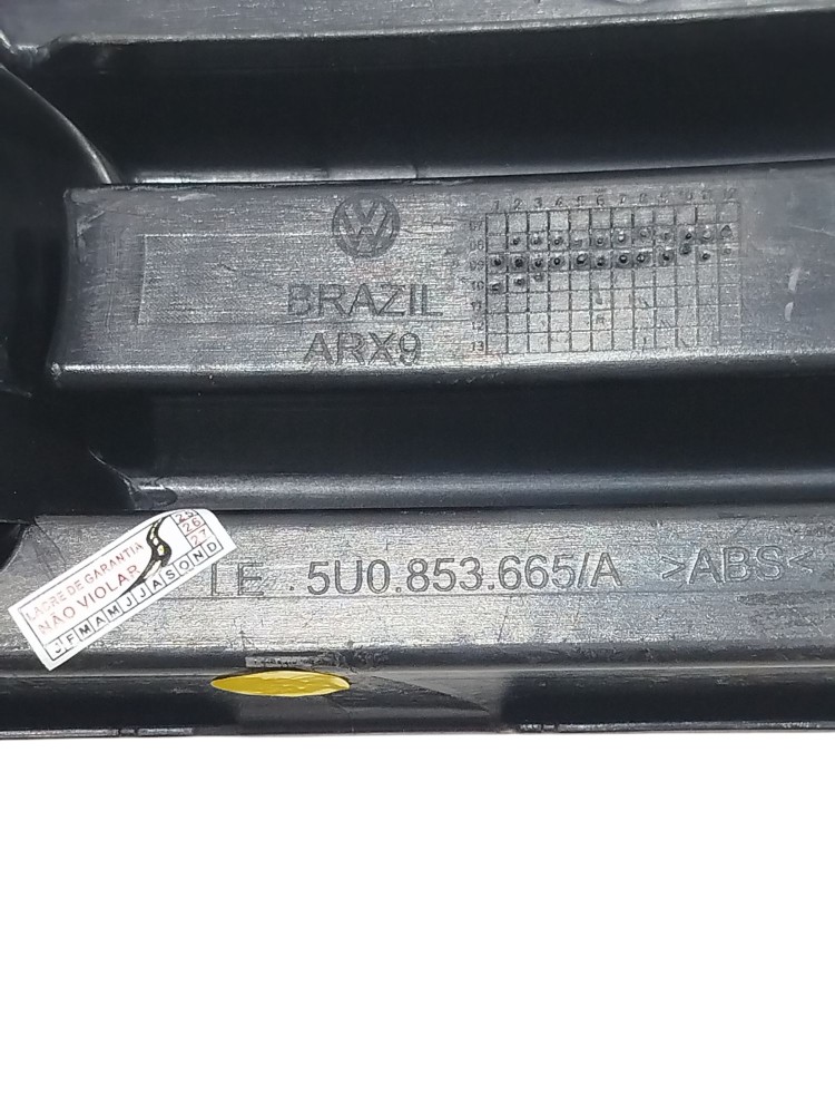 Grade Moldura Farol Milha Esq G6 Voy Vw Gol 2012 5u0853665 Preto 4