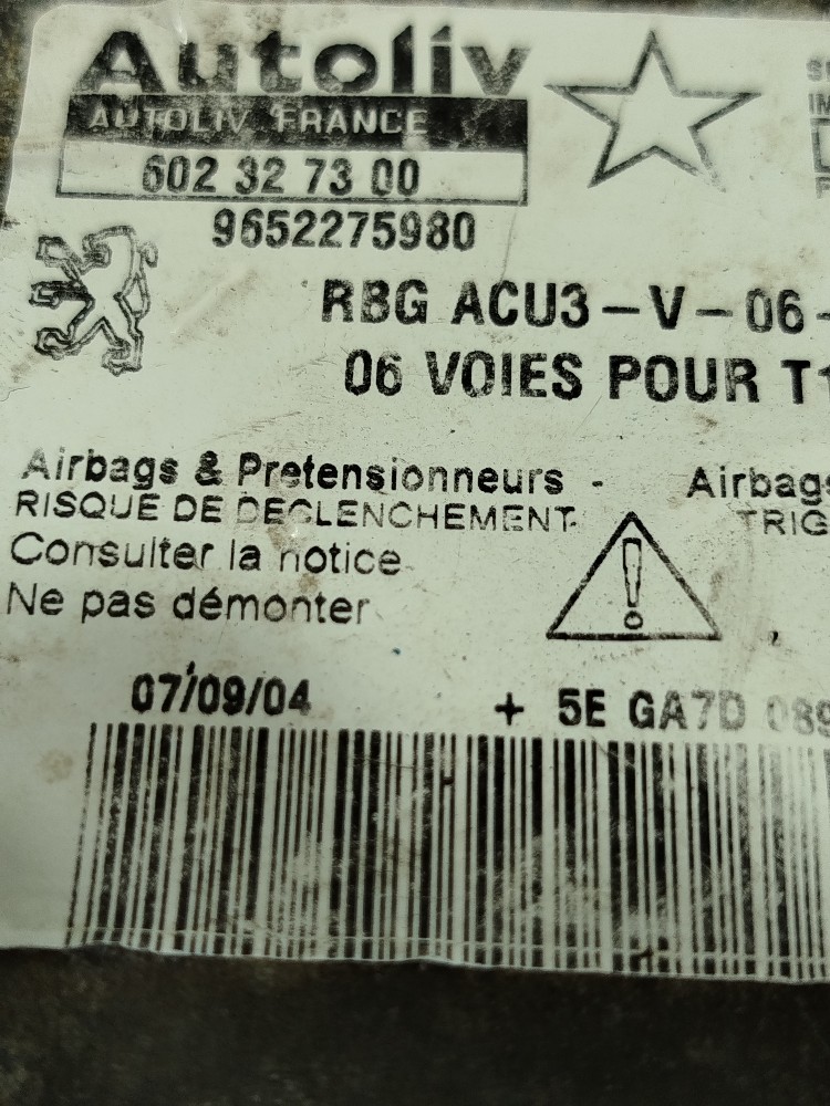 Modulo airbag peugeot 206 207 2001 a 2005 7