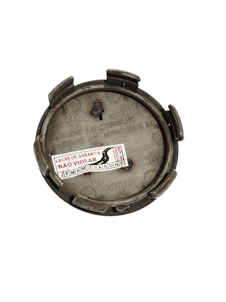 Emblema Calota Roda Peugeot 307 9681517180 Cinza 4