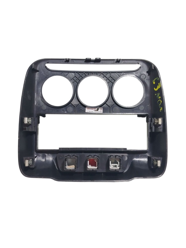 Moldura Painel Central Comando Ar Botão Citroen C3 2013 5