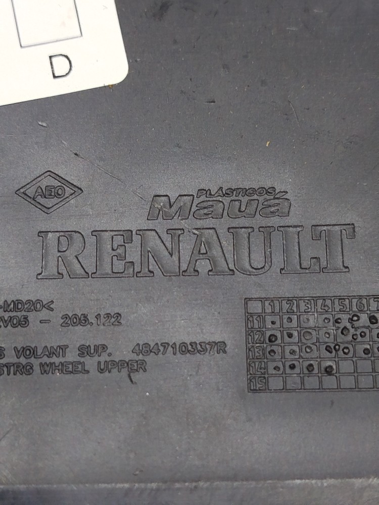 Capa moldura acabamento coluna chave dir renault Duster 2015 4