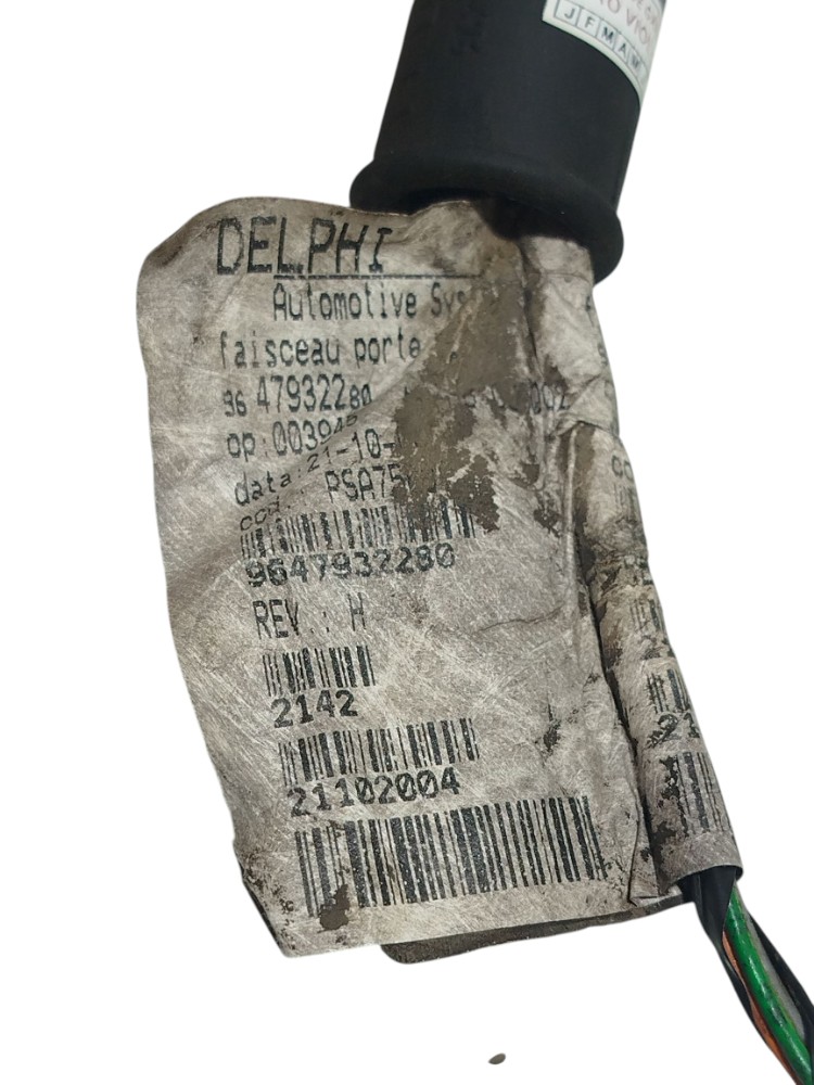 Chicote Porta Tras Esq Peugeot 206 1.4 2005 9647932280 3