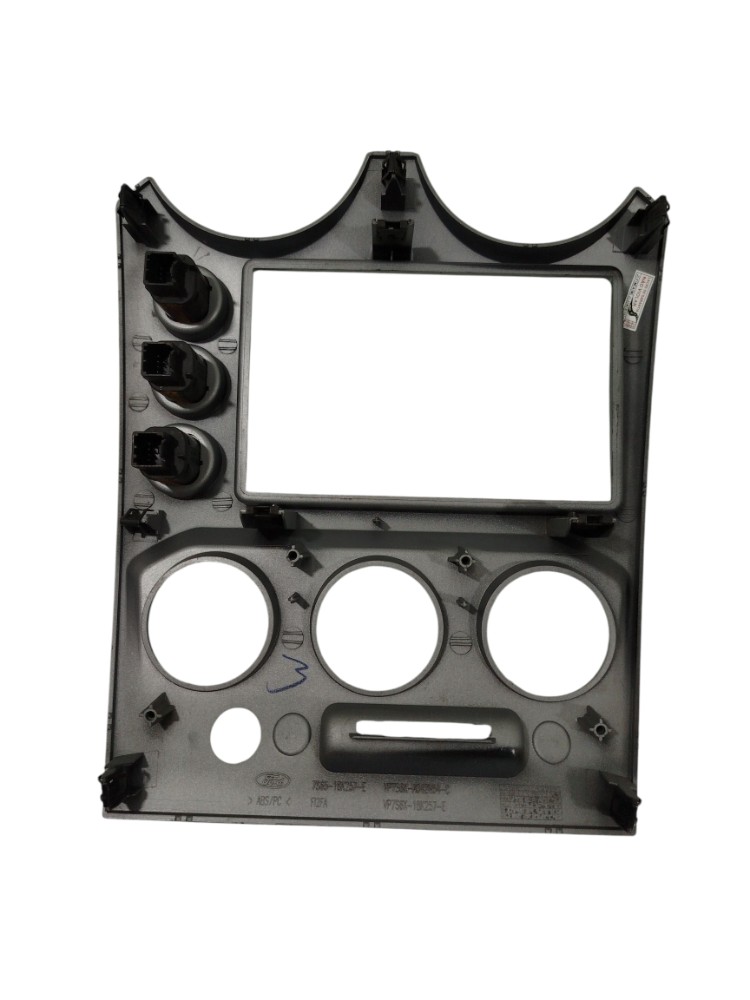 Moldura Painel Central Ford Fiesta 2007 A 2014 Cinza 6