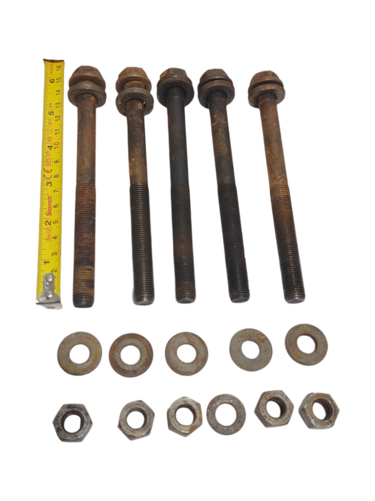 Parafusos Porcas Cabeçote Motor Fiat Palio 1.0 Fiasa 1999 Marrom enferrujado 1