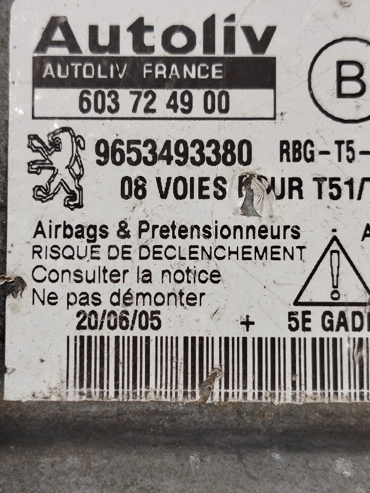 Módulo Airbag Peugeot 307 Sw 2005 2