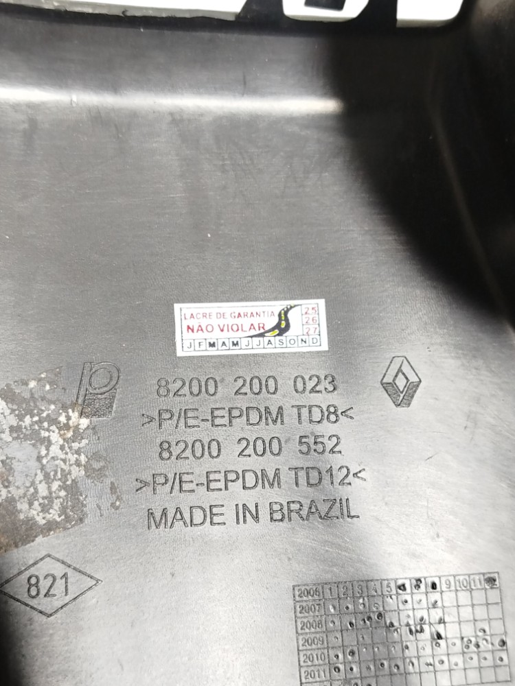 Moldura Suporte Parachoque Traseiro Direito Renault Megane 2