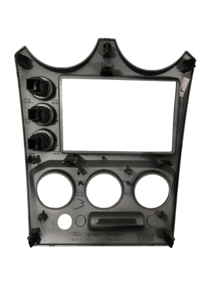 Moldura Painel Central Ford Fiesta 2007 A 2014 Cinza 2