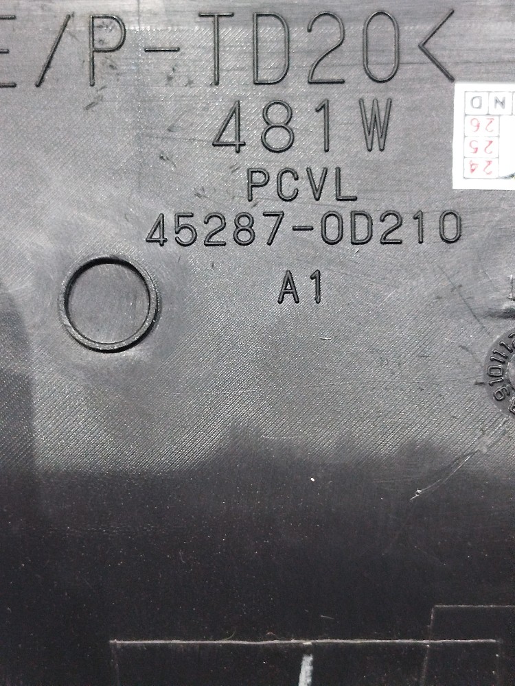 Acabamento coluna direção toyota etios 1.5 2018 452870d210 4