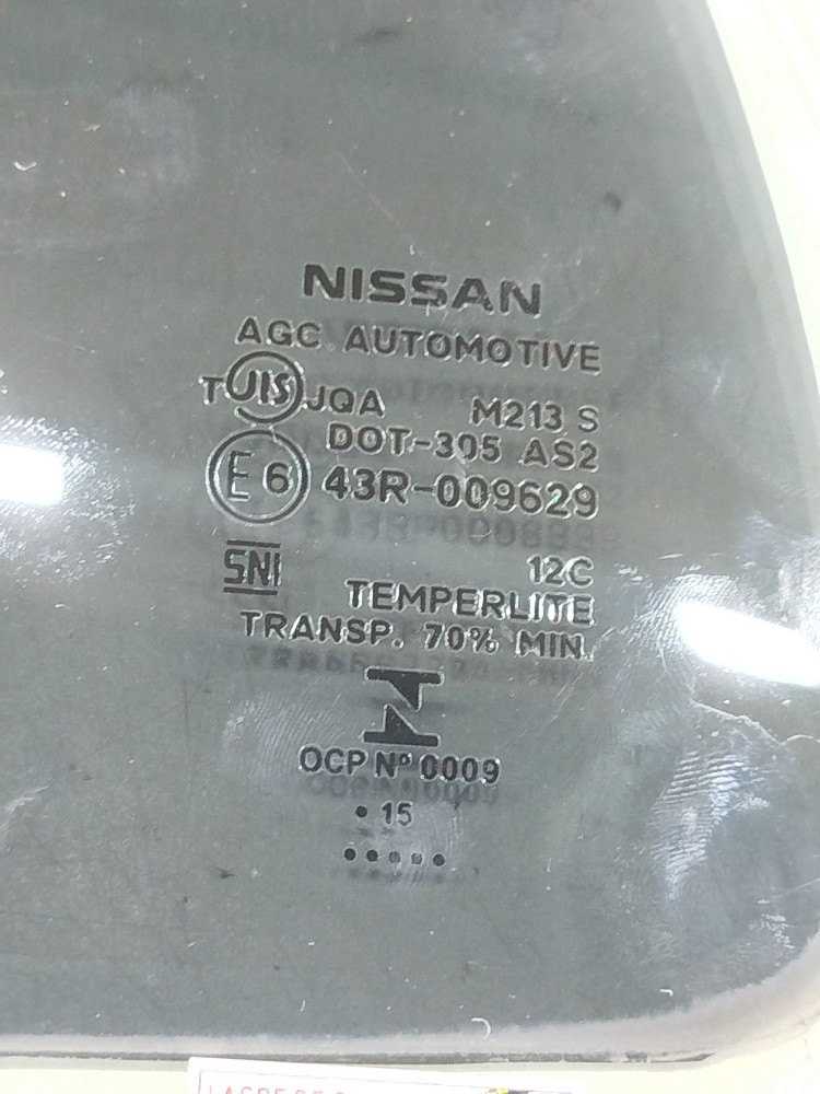 Vidro fixo porta traseiro esquerdo march 2017 43R009629 4