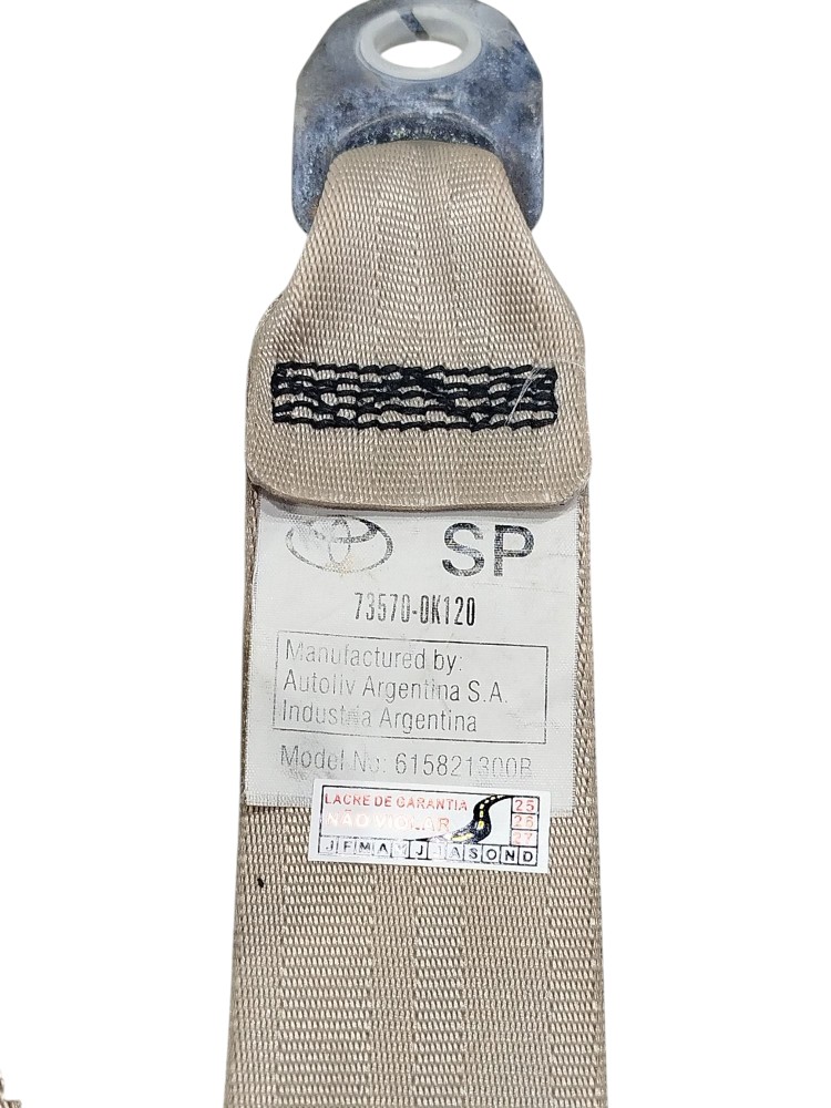 Cinto Segurança Diant Dir Hillux Sw4 2009 Bege Orig 6046955 3