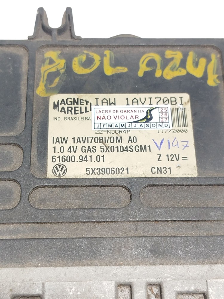 Módulo Injeção Vw Gol Plus 1.0 16v 2001 Gasolina 5×3906021 2