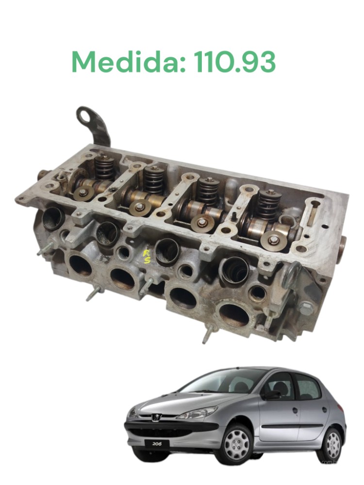 Cabeçote Peugeot 206 1.4 8V 2005 Gasol 9634005110