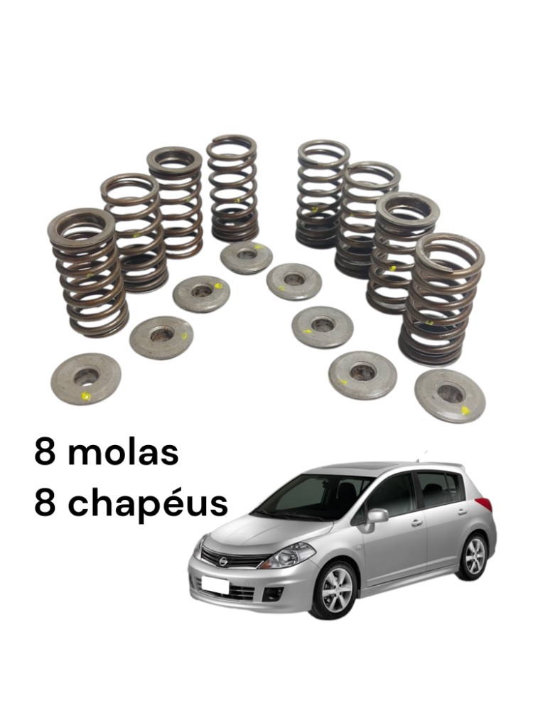 Kit Molas Válvula Com Chapéu Cabeçote Nissan Tiida 1.8 2012 1