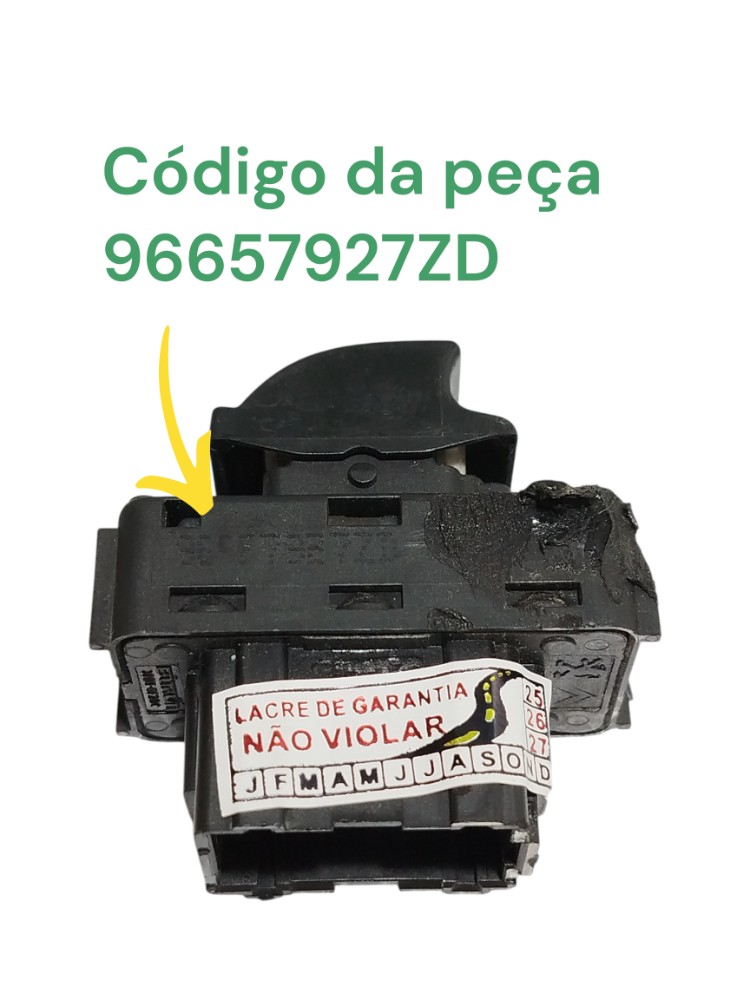Botão vidro elétrico Citroen C3 Aircross 2014 96657927ZD Det 2