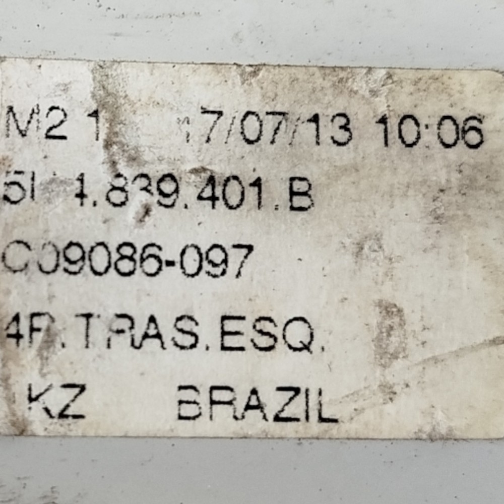 Máquina Vidro Manual Traseiro Esquerdo Vw Voyage G5 G6 G7 G8 13