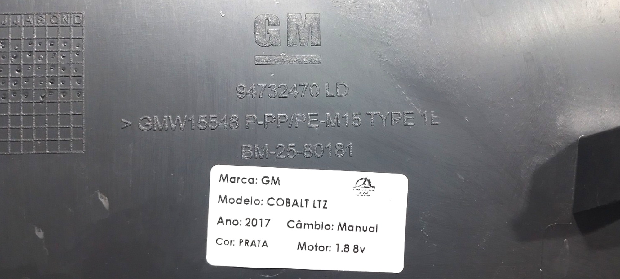 Moldura Inferior Coluna Direito Gm Cobalt Ltz 2017 5