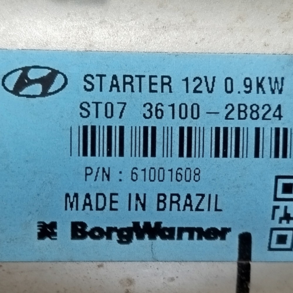 Motor Arranque Hyundai Hb20 1.6 Automático 2020 2024 15