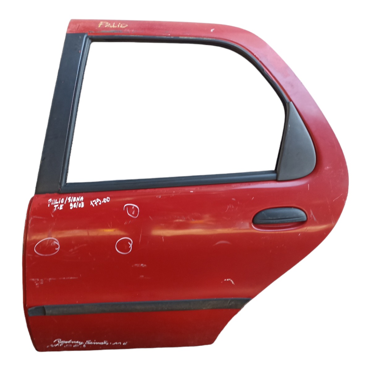 Porta Traseira Esquerda Fiat Palio Siena 1996 A 2003 Traseira Esquerdo Vermelho 1