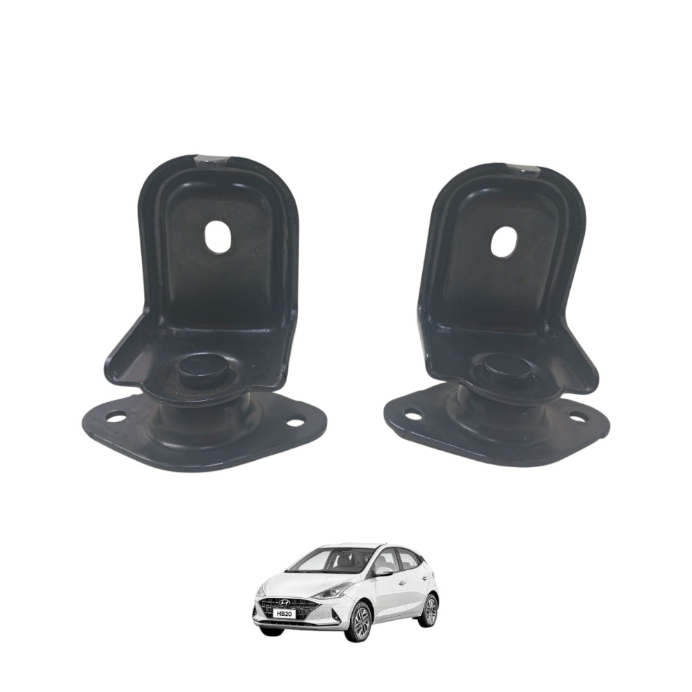 Par Suporte Banco Traseiro Hb20 Hatch 2020/2022 Original Preto