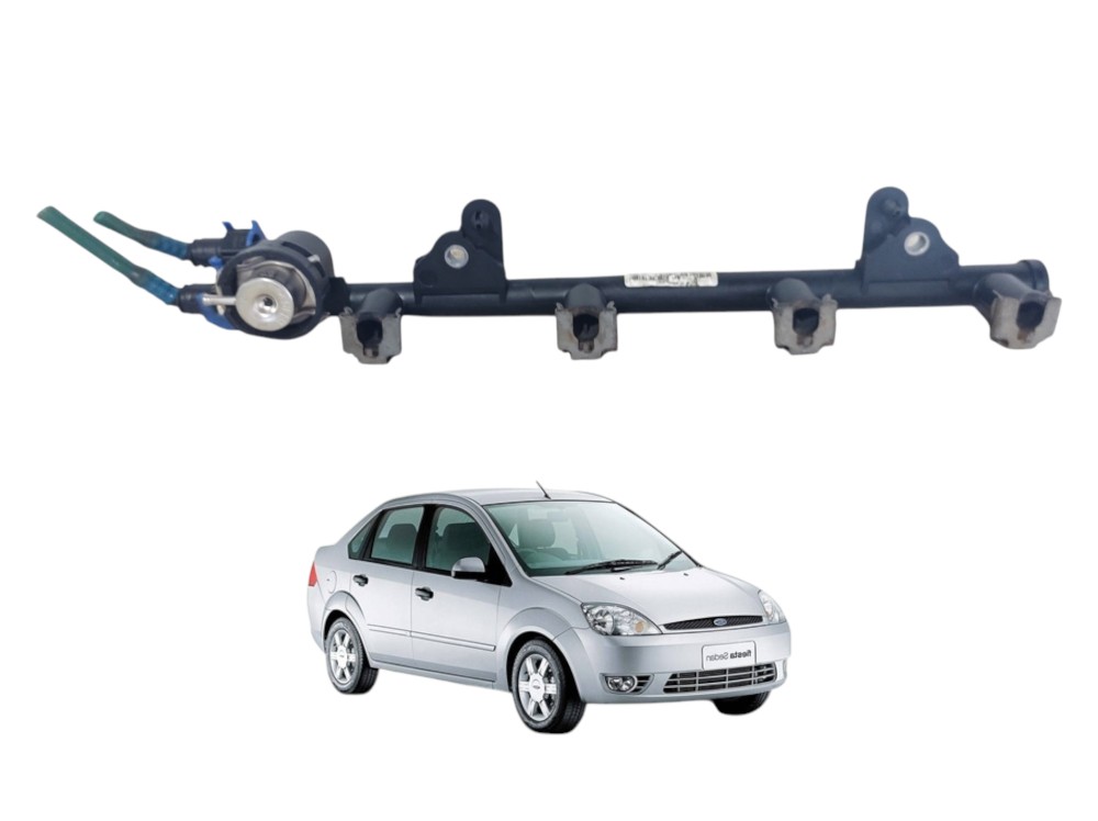 Flauta Bico Injetor Combustível Ford Fiesta Ka 2008 A 2013