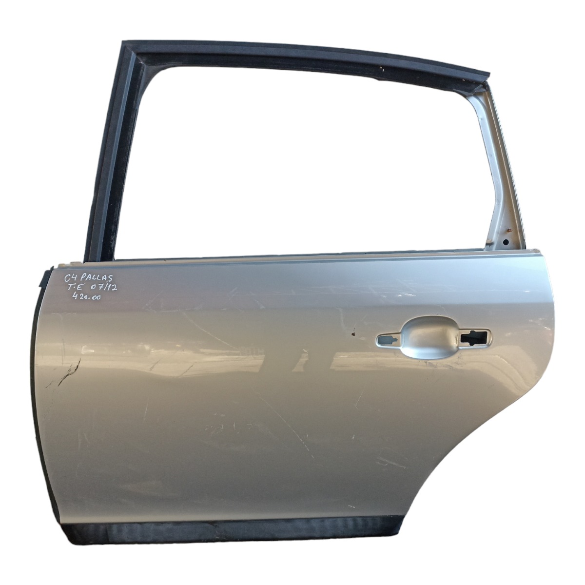 Porta Traseira Esquerda Citroen C4 Pallas 2007 A 2012  Traseira Esquerdo Prata 1
